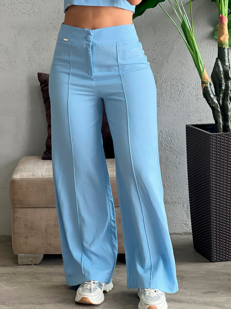 PANTALON CON ALFORZA EN EL DELANTERO Y PRETINA CON CIERRE ADELANTE - Image 3