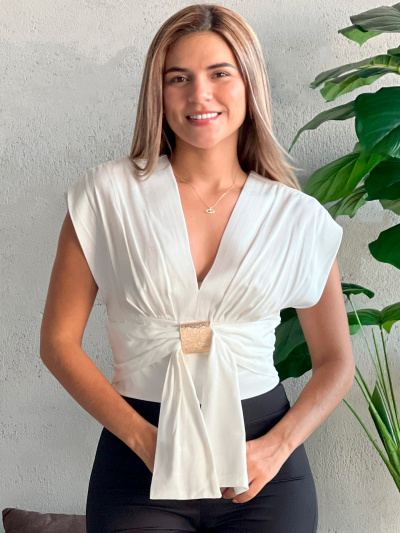 BLUSA DE TIRAS HERRAJE