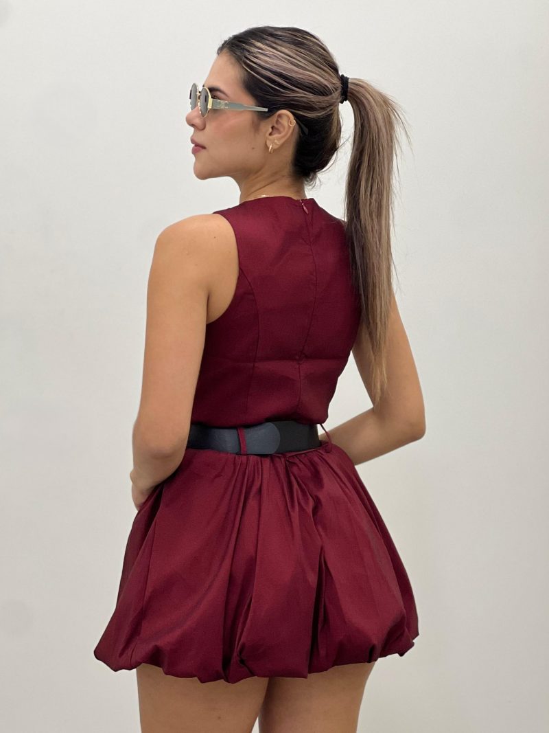 vestido globo con correa - Image 3