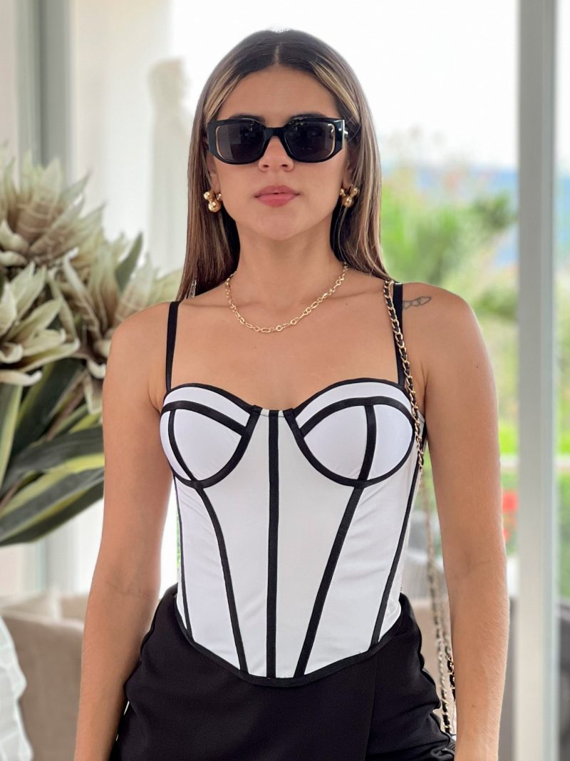 crop top tipo corset cobinado – SHW